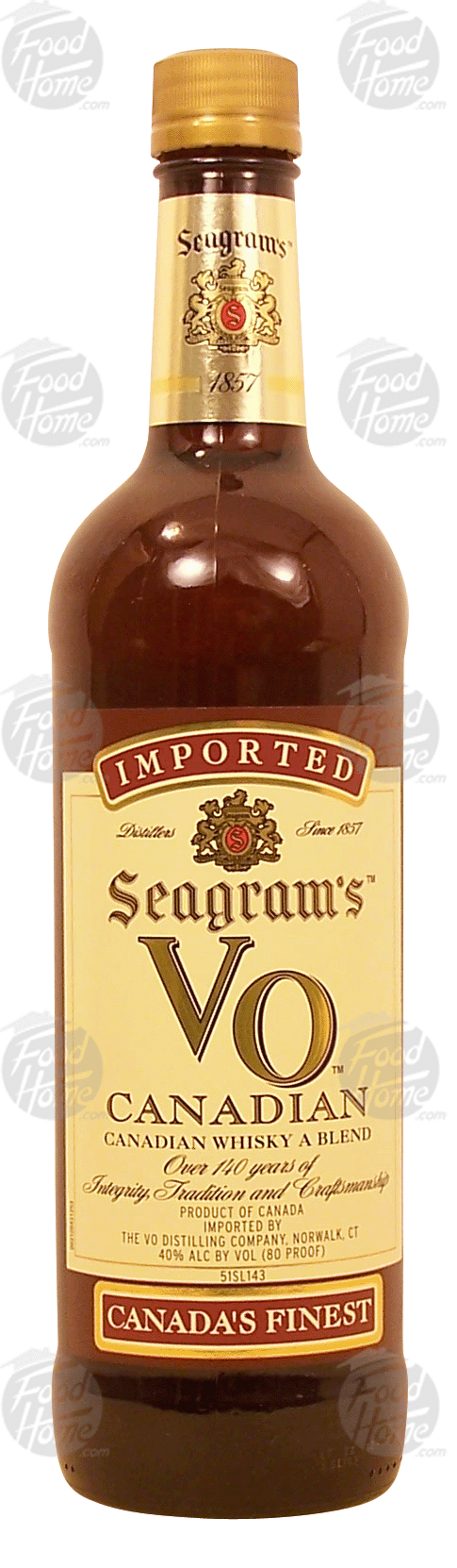 Seagram's VO canadian whisky a blend, 40% alc. by vol. Full-Size Picture